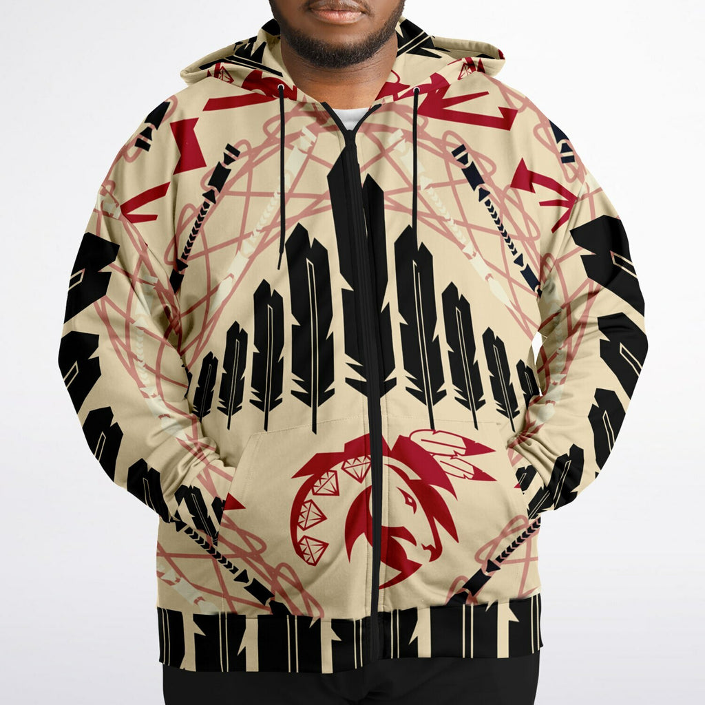 $NiieihiiNookei Plus-size Ziphoodie - AOP