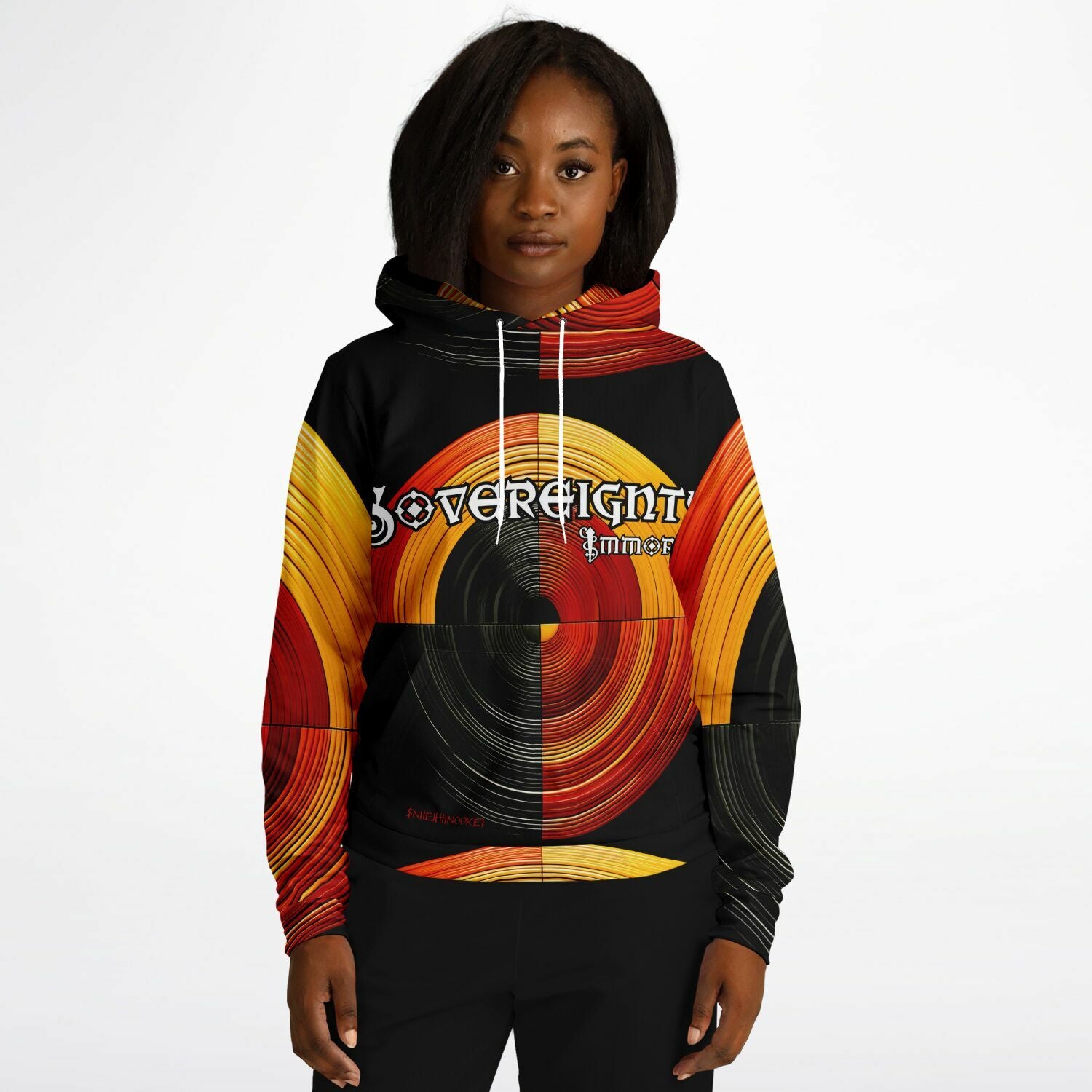 Sovereignty Immortal by $NiieihiiNookei Athletic Hoodie - AOP