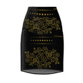 $NiieihiiNookei GOLD ROSE- Pencil Skirt AOP
