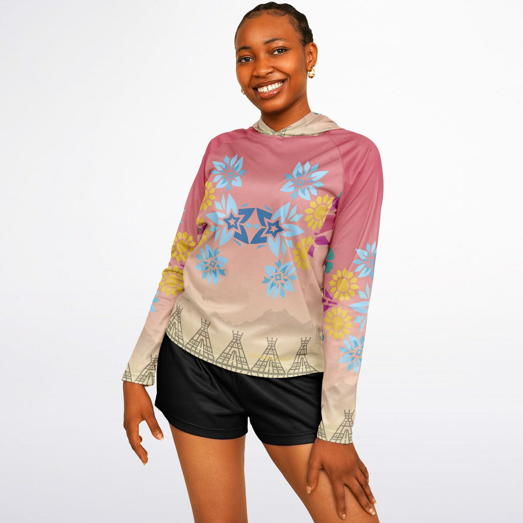 $NiieihiiNookei Women's Long Sleeve Hooded Performance Shirt - AOP