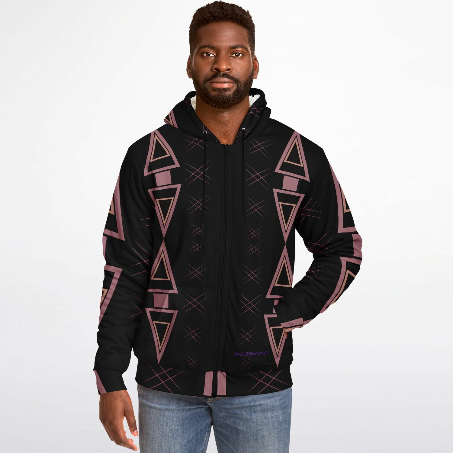 $NiieihiiNookei Microfleece Ziphoodie - AOP