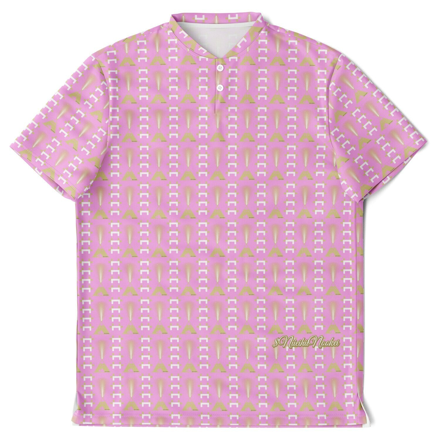$NiieihiiNookei Blade Collar Polo Shirt - AOP