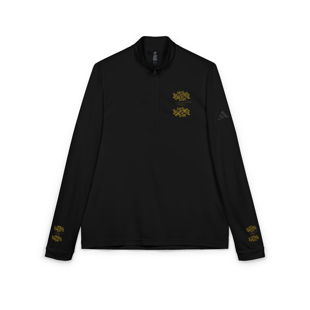 Adidas $NiieihiiNookei Embroidered Quarter-Zip Pullover — Lightweight White Golf/Sports Top