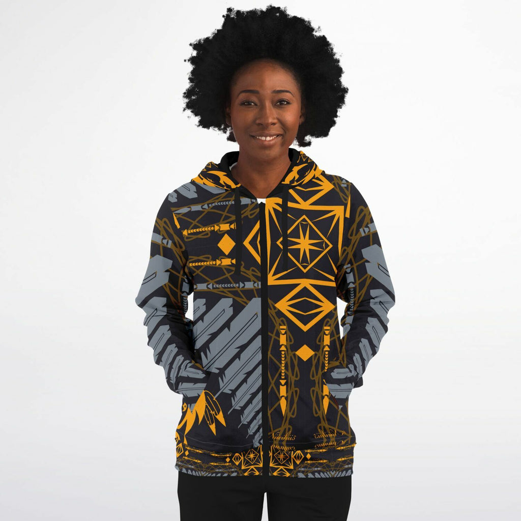 $NiieihiiNookei Athletic Zip-Up Hoodie - AOP