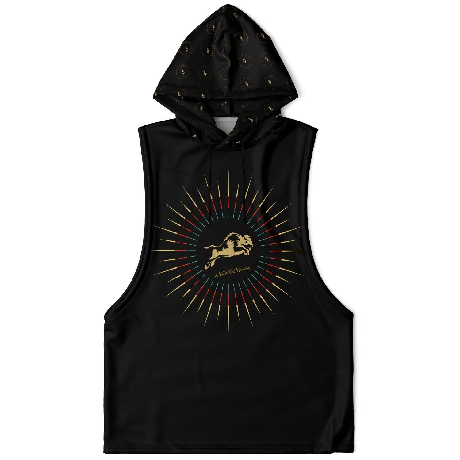 $NiieihiiNookei Athletic Drop Armhole Hoodie - AOP