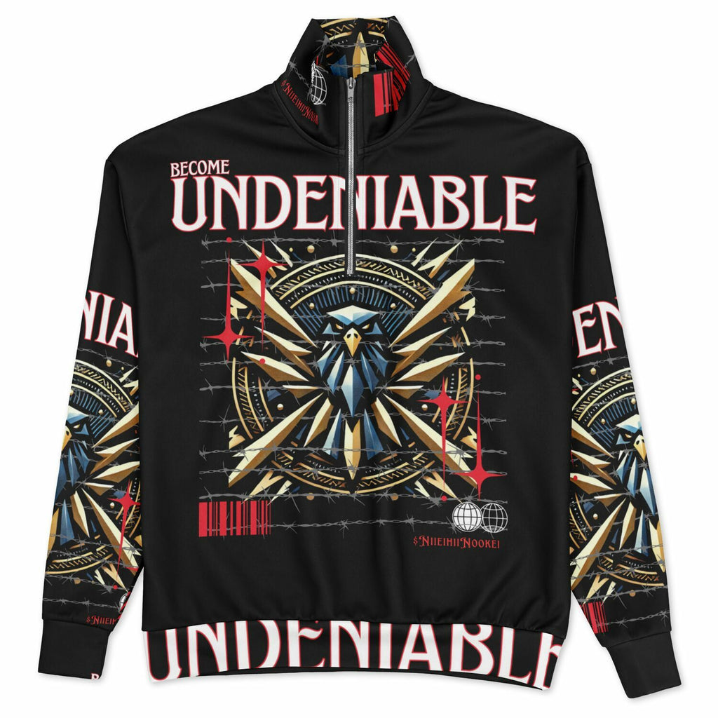 $NiieihiiNookei Heavyweight Oversized Quarter Zip Sweatshirt - AOP