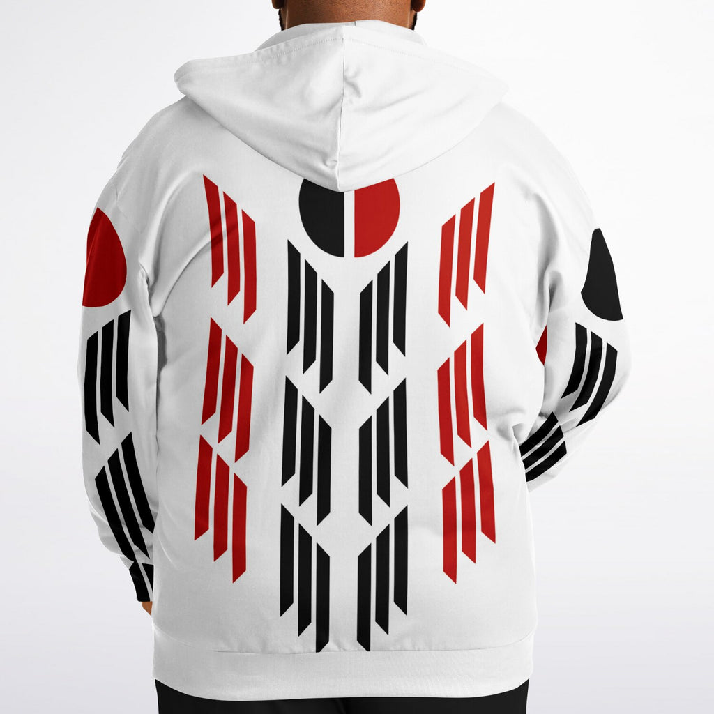 $NniieihiiNookei Arapaho Flag Athletic Plus-size Ziphoodie - AOP