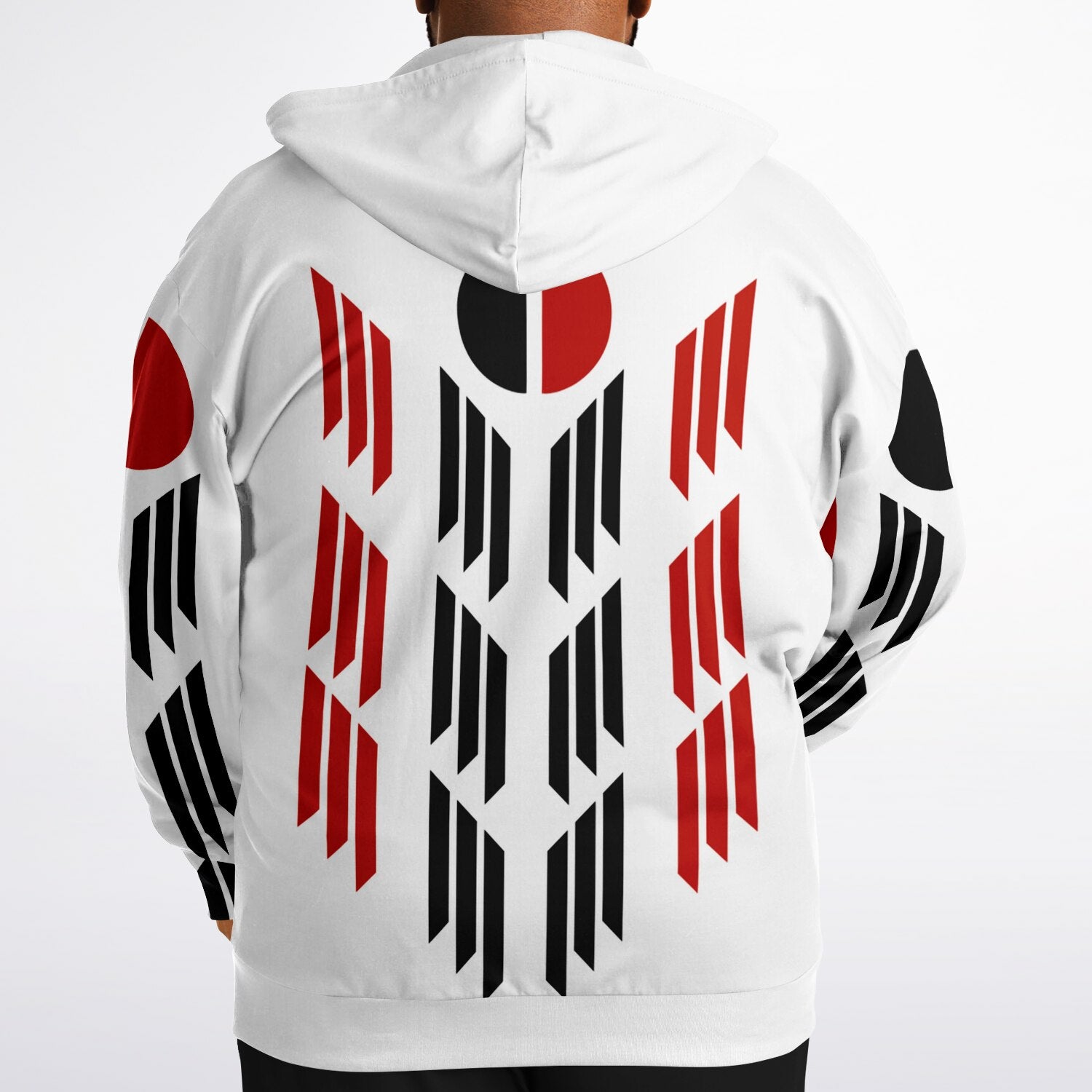 $NniieihiiNookei Arapaho Flag Athletic Plus-size Ziphoodie - AOP