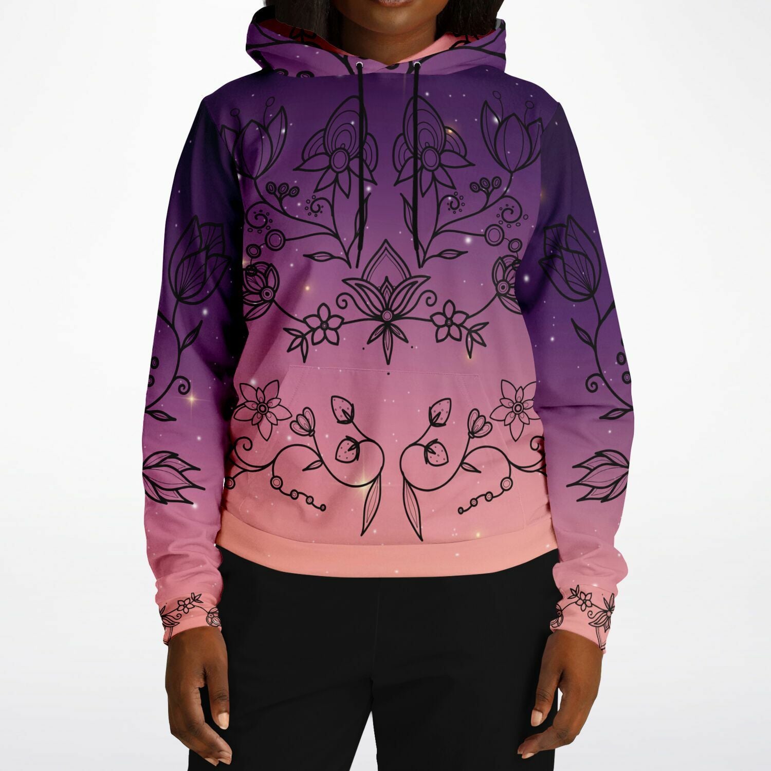 $NiieihiiNookei Floral Sunset Athletic Hoodie - AOP