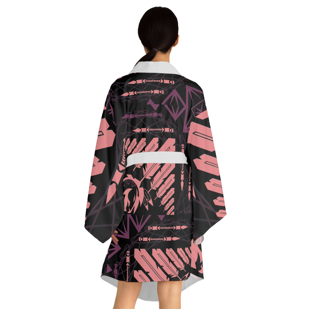 $NiieihiiNookei Kimono Robe — Long Sleeve AOP Lounge Jacket