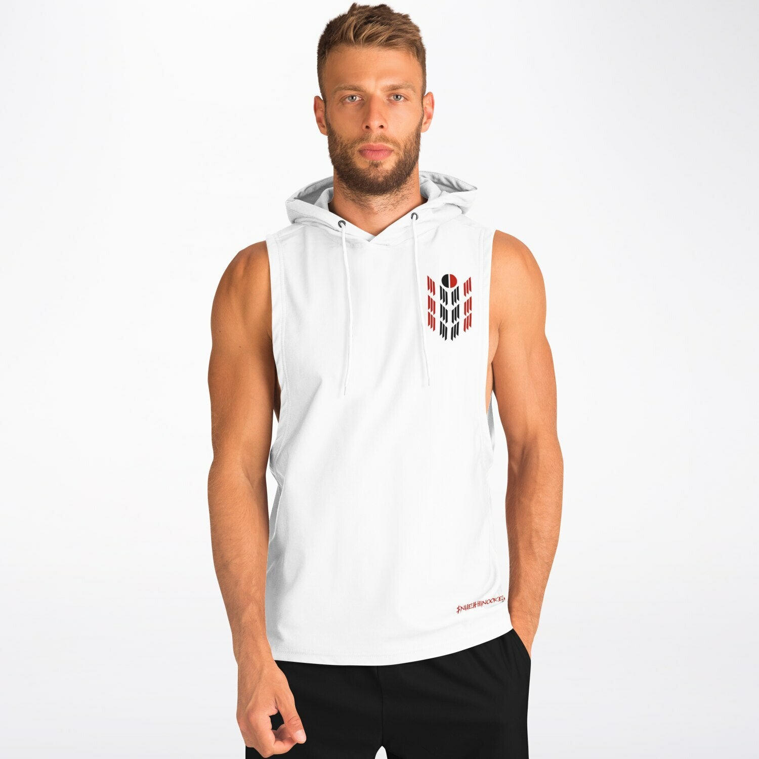 $NiieihiiNookei Arapaho Flag Design Athletic Drop Sleeveless Hoodie - AOP