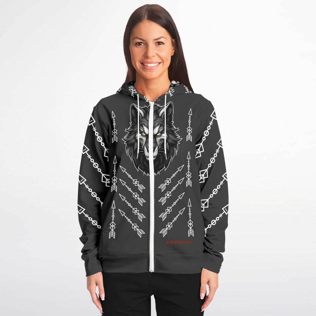 $NiieihiiNookei Athletic Zip-Up Hoodie - AOP