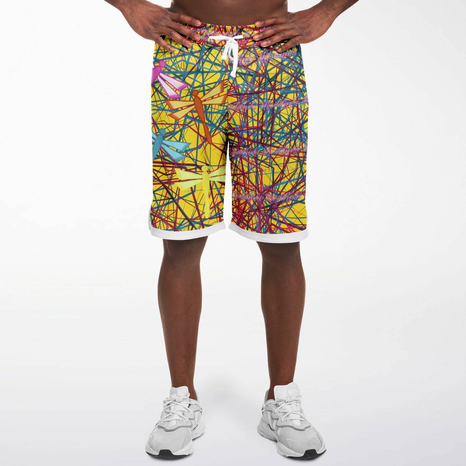 $NiieihiiNookei dragonflies Basketball Short Rib - AOP