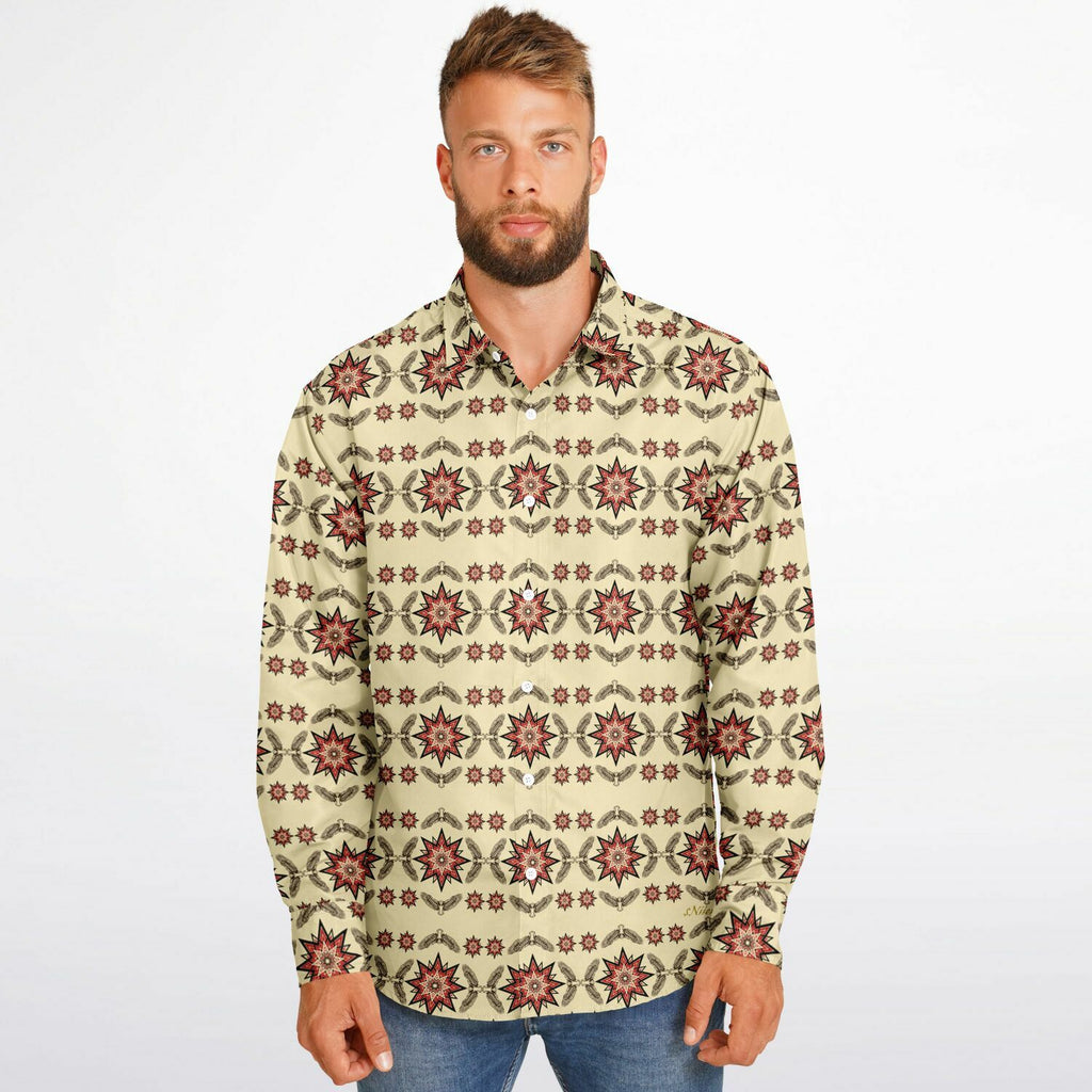 $NiieihiiNookei Long Sleeve Button Down Shirt - AOP