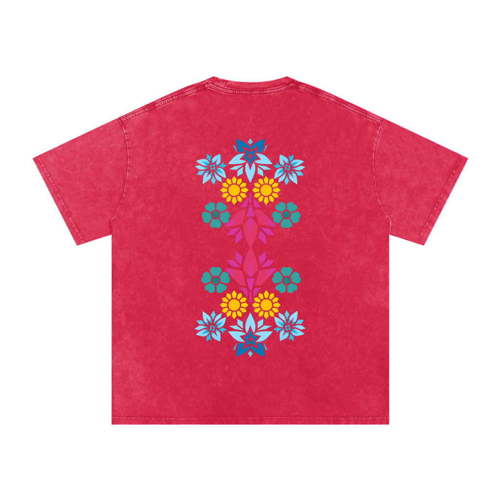 Snow Washed Oversized Cotton T-Shirt