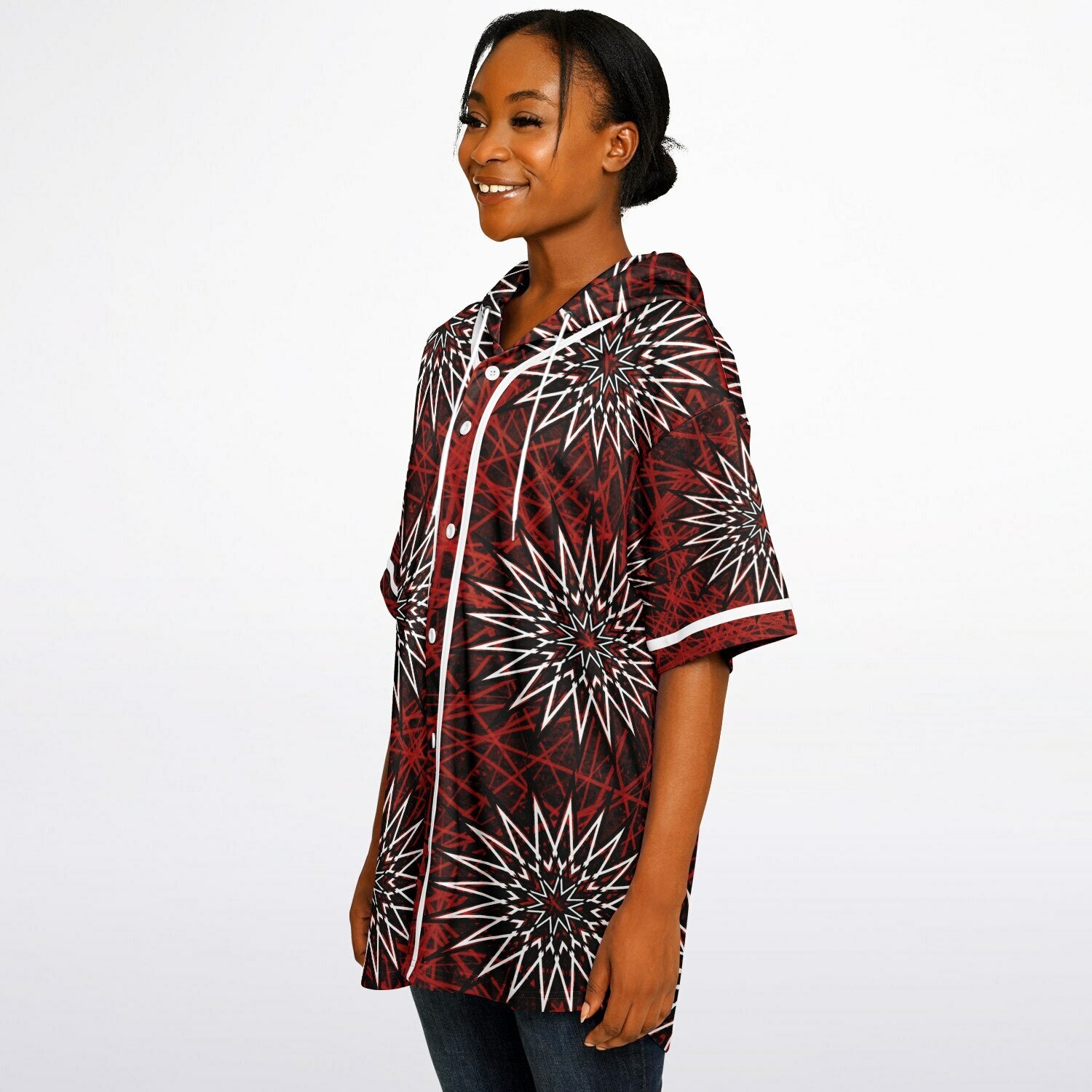 Hooded Baseball Jersey - AOP