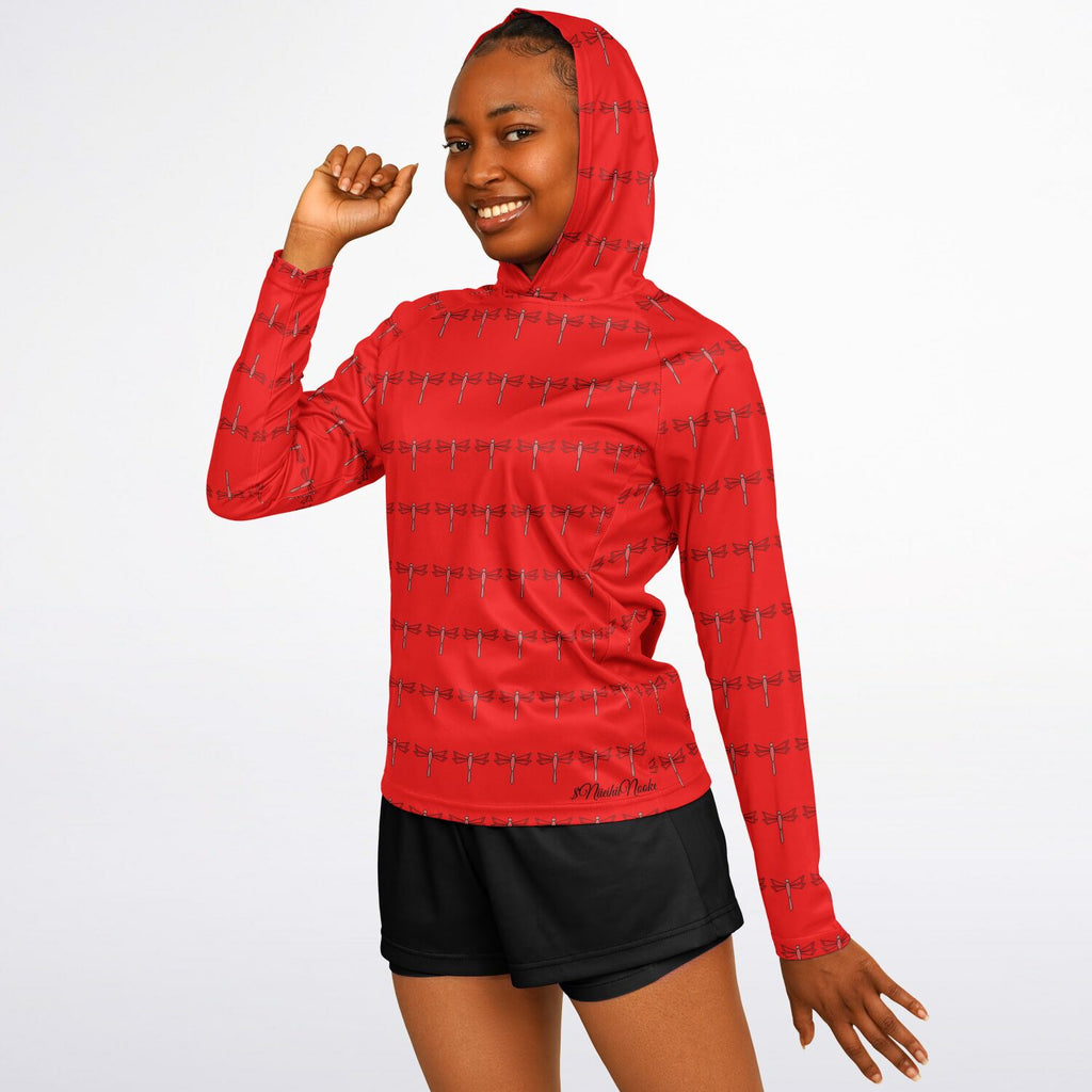$NiieihiiNookei Women's Long Sleeve Hooded Performance Shirt - AOP
