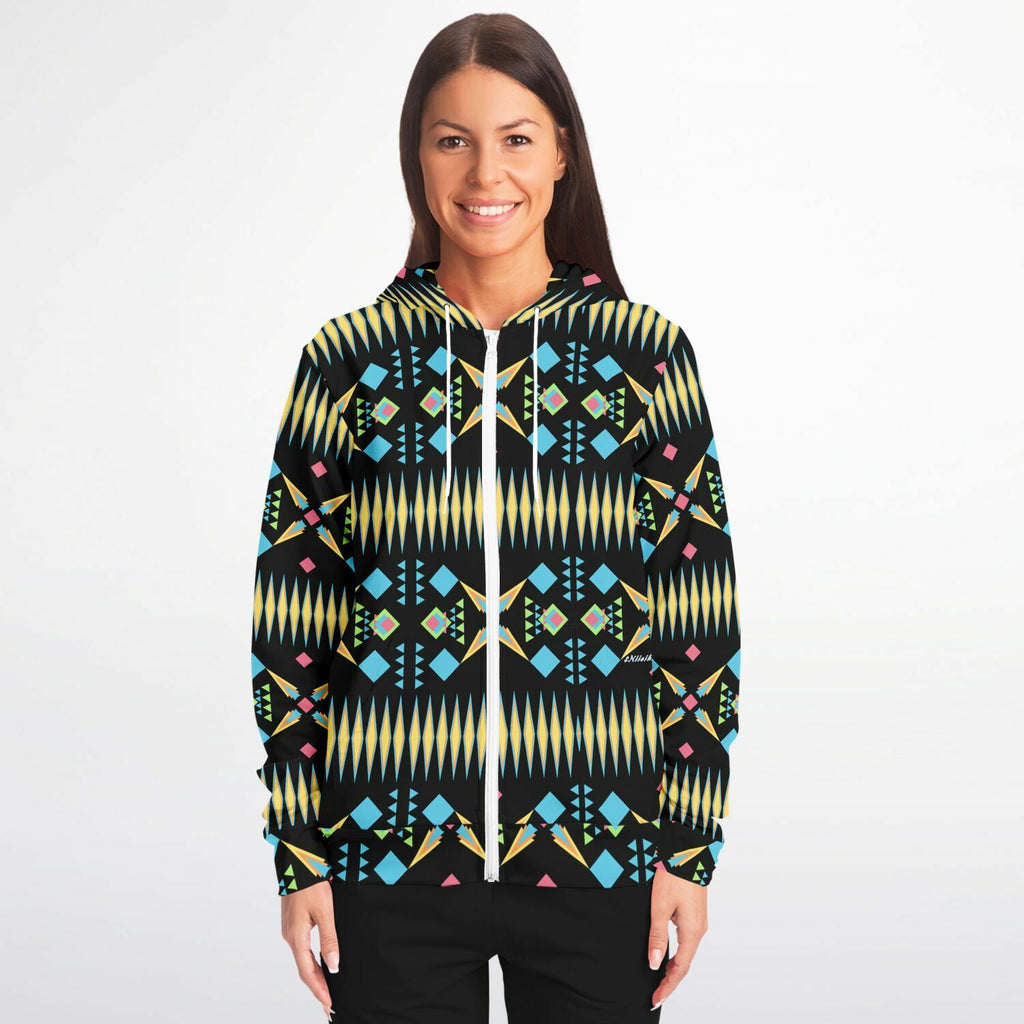 $NiieihiiNookei Athletic Zip-Up Hoodie - AOP