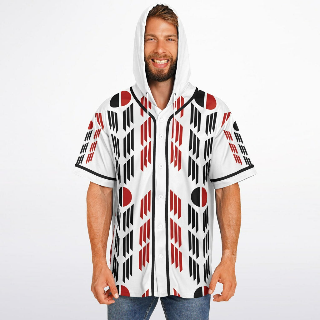 Arapaho Flag Hooded Baseball Jersey - AOP