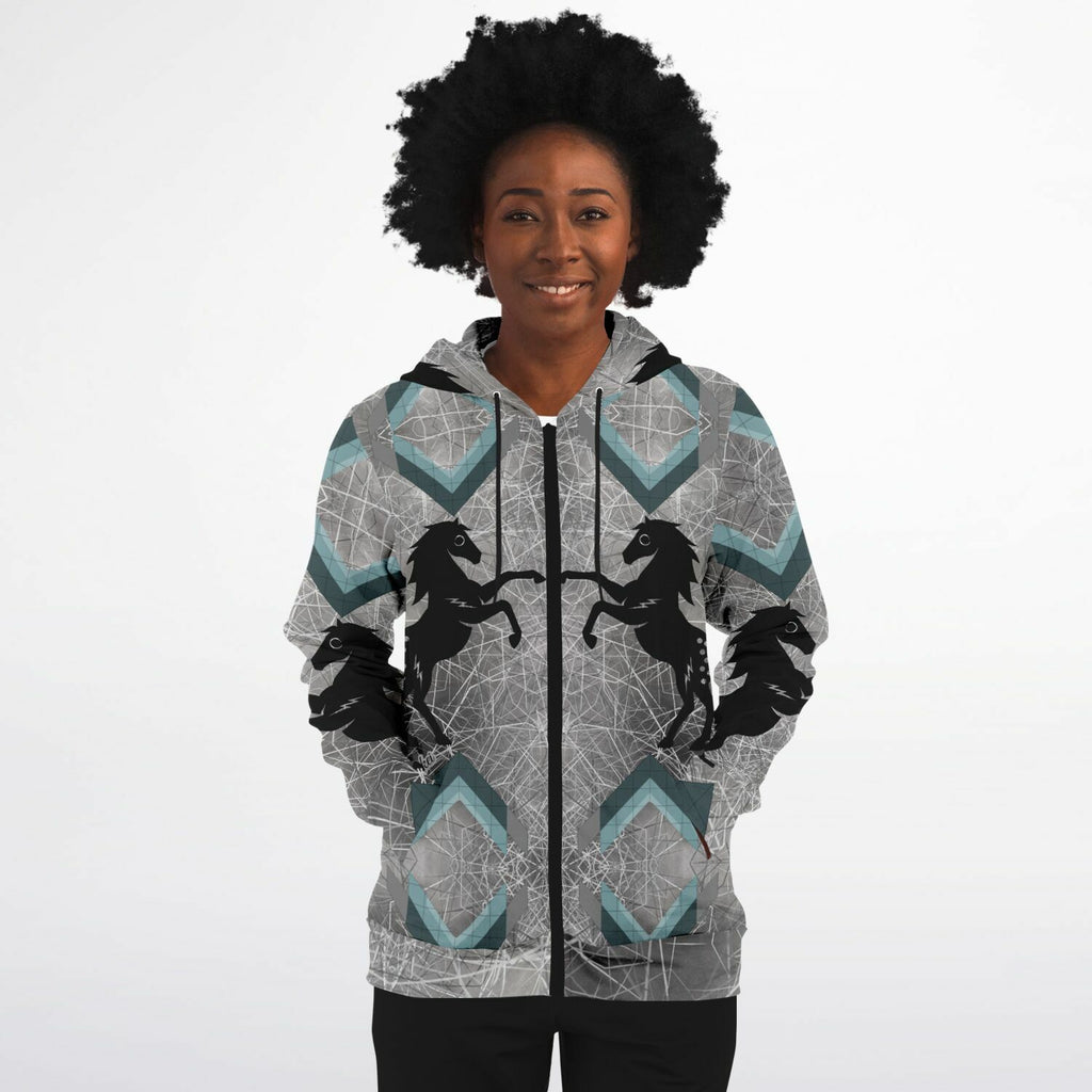 $NiieihiiNookei Fashion Zip-Up Hoodie - AOP