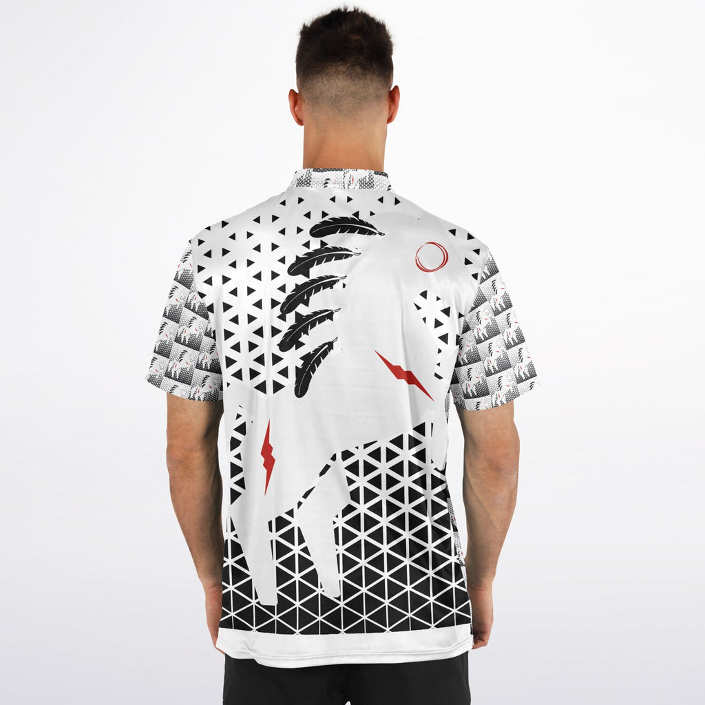 $NiieihiiNookei Blade Collar Polo Shirt - AOP