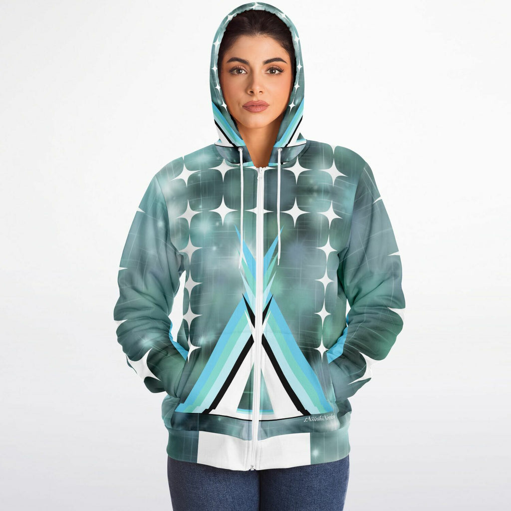 $NiieihiiNookei Microfleece Lined Ziphoodie - AOP