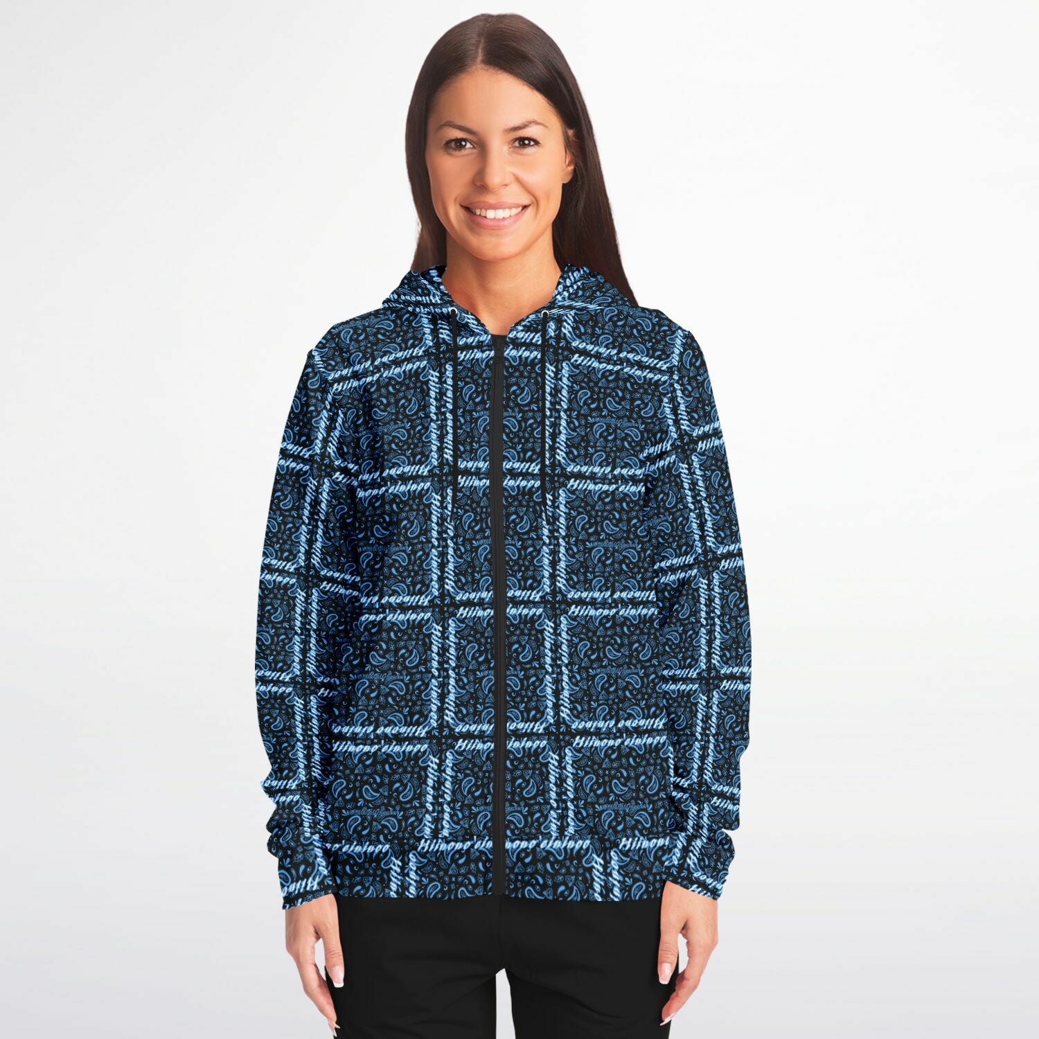 $NiieihiiNookei Athletic Zip-Up Hoodie - AOP