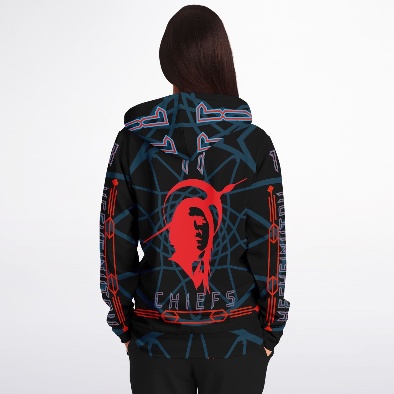 $NiieihiiNookei Athletic Zip-Up Hoodie - AOP