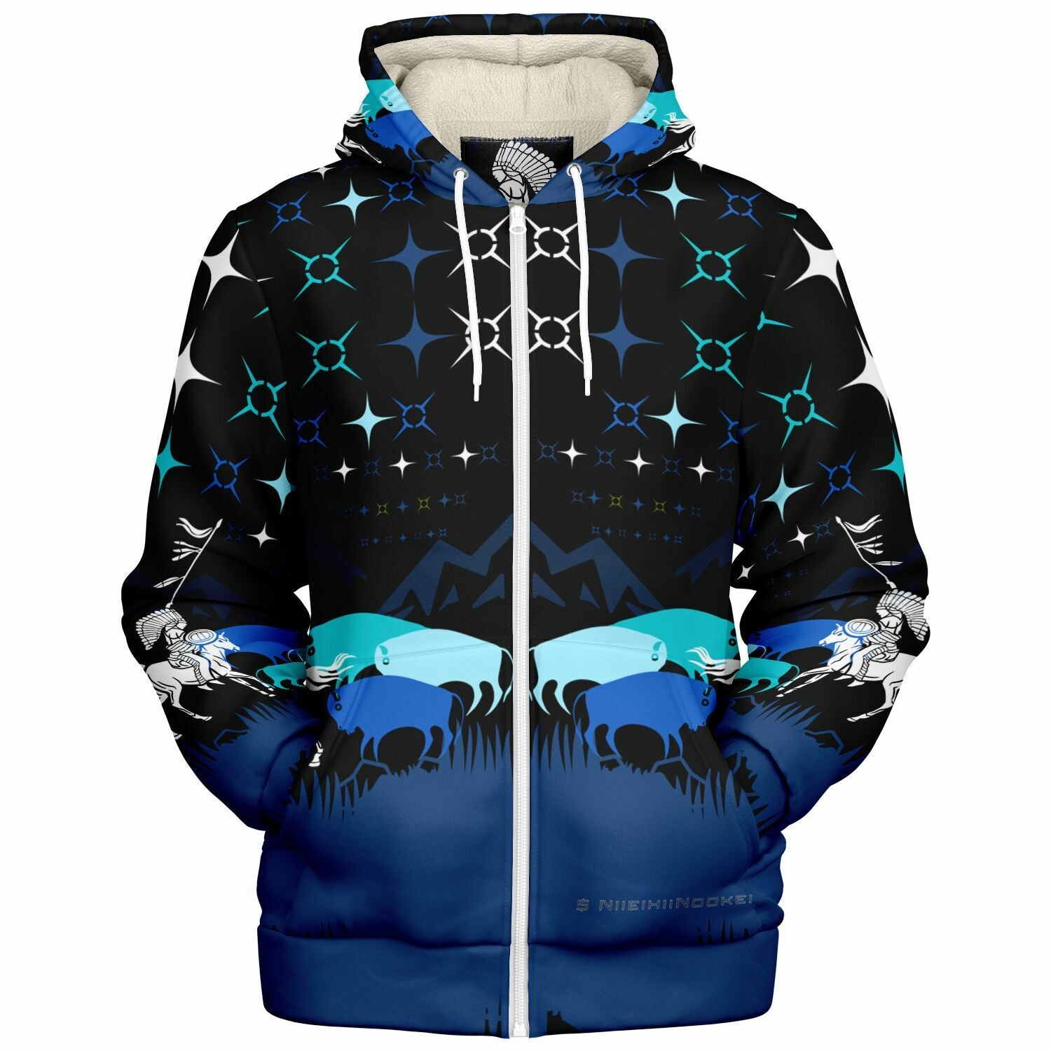 $NiieihiiNookei Microfleece Ziphoodie - AOP