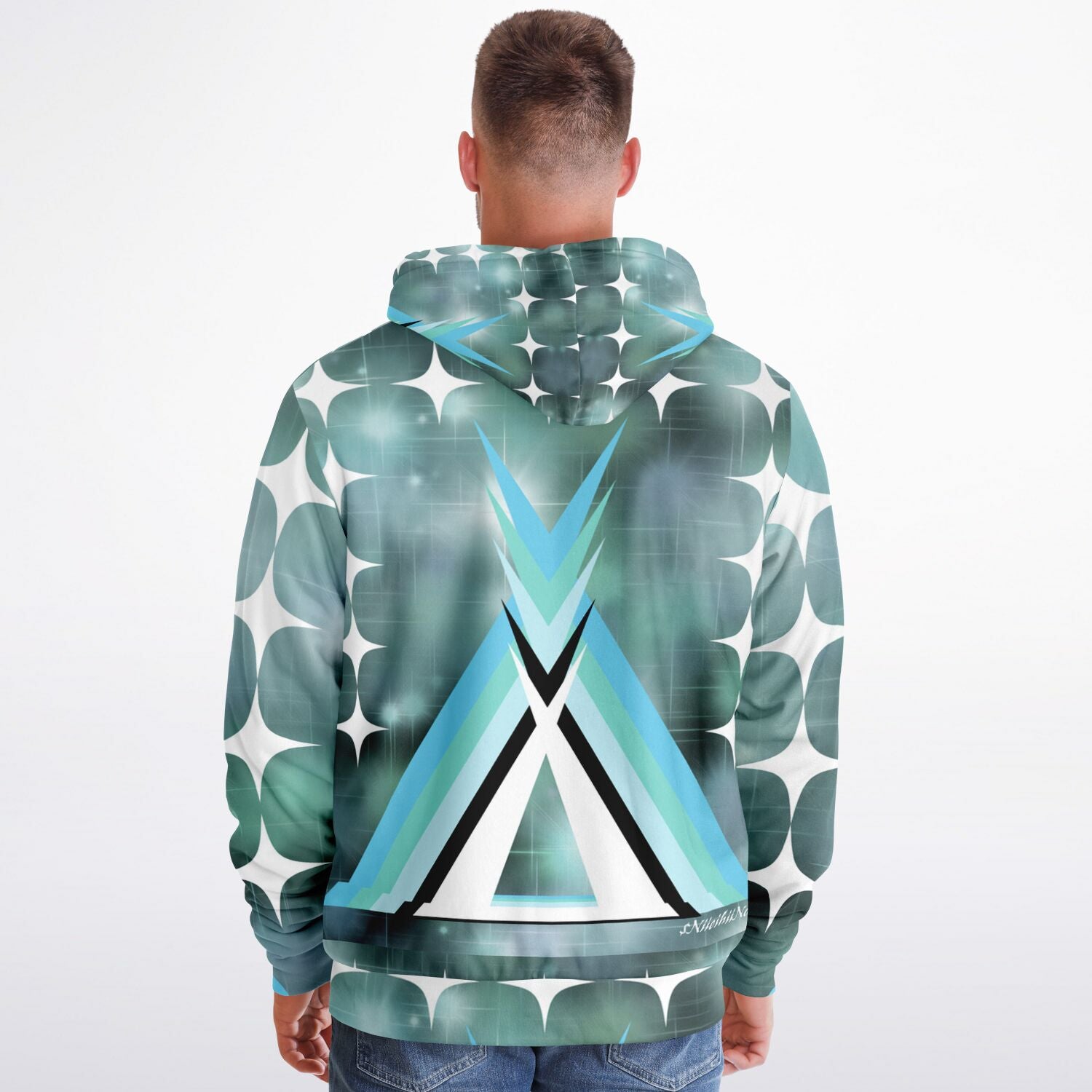$NiieihiiNookei Microfleece Lined Ziphoodie - AOP