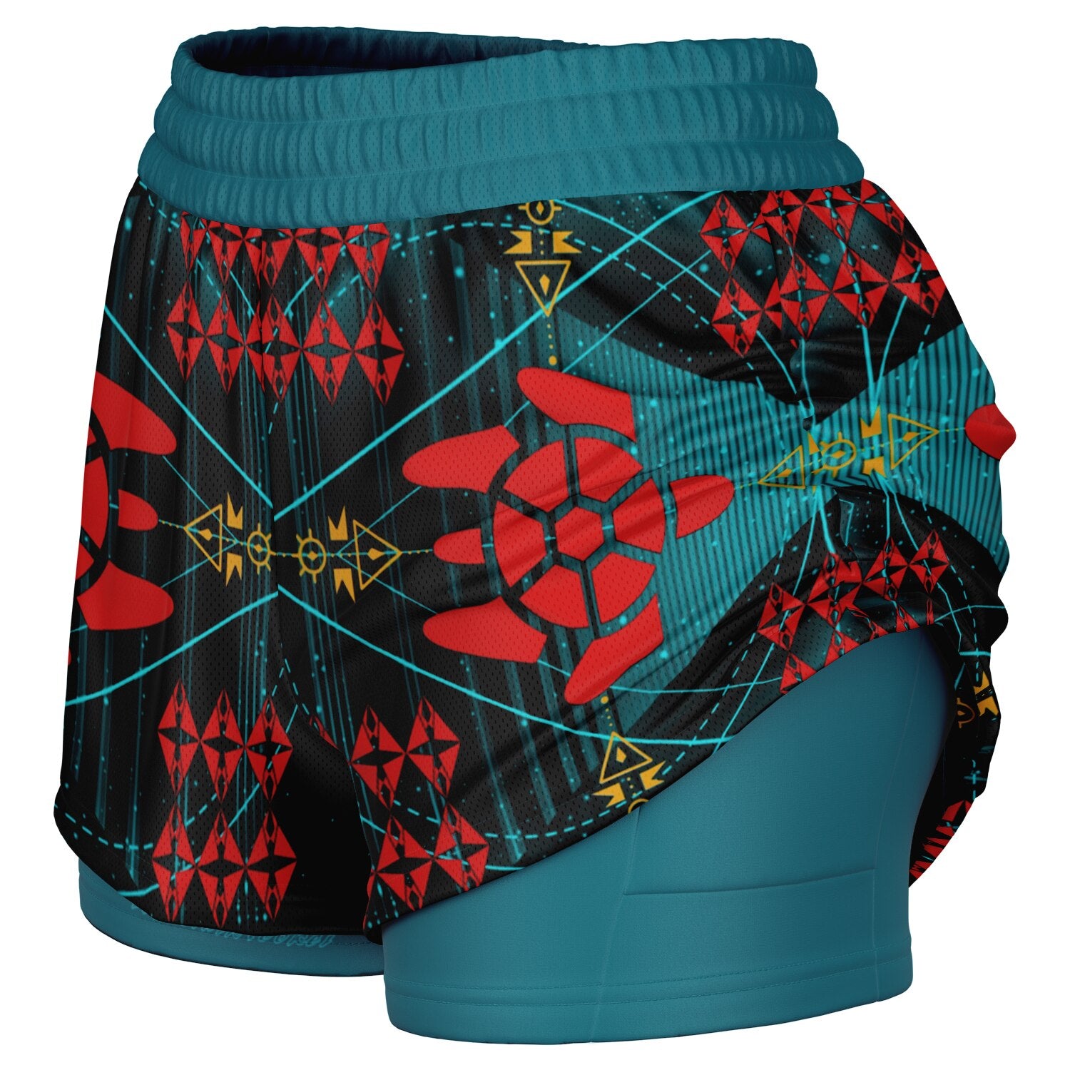 $NiieihiiNookei Women's 2-in-1 Shorts - AOP
