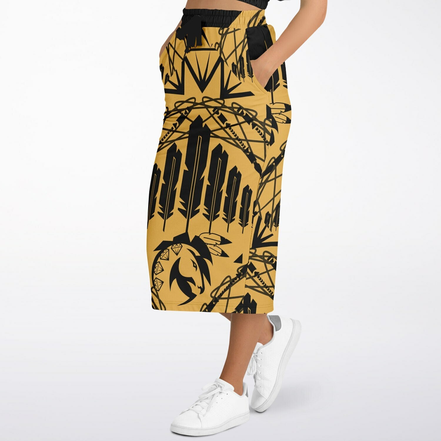 $NiieihiiNookei Athletic Long Pocket Skirt - AOP