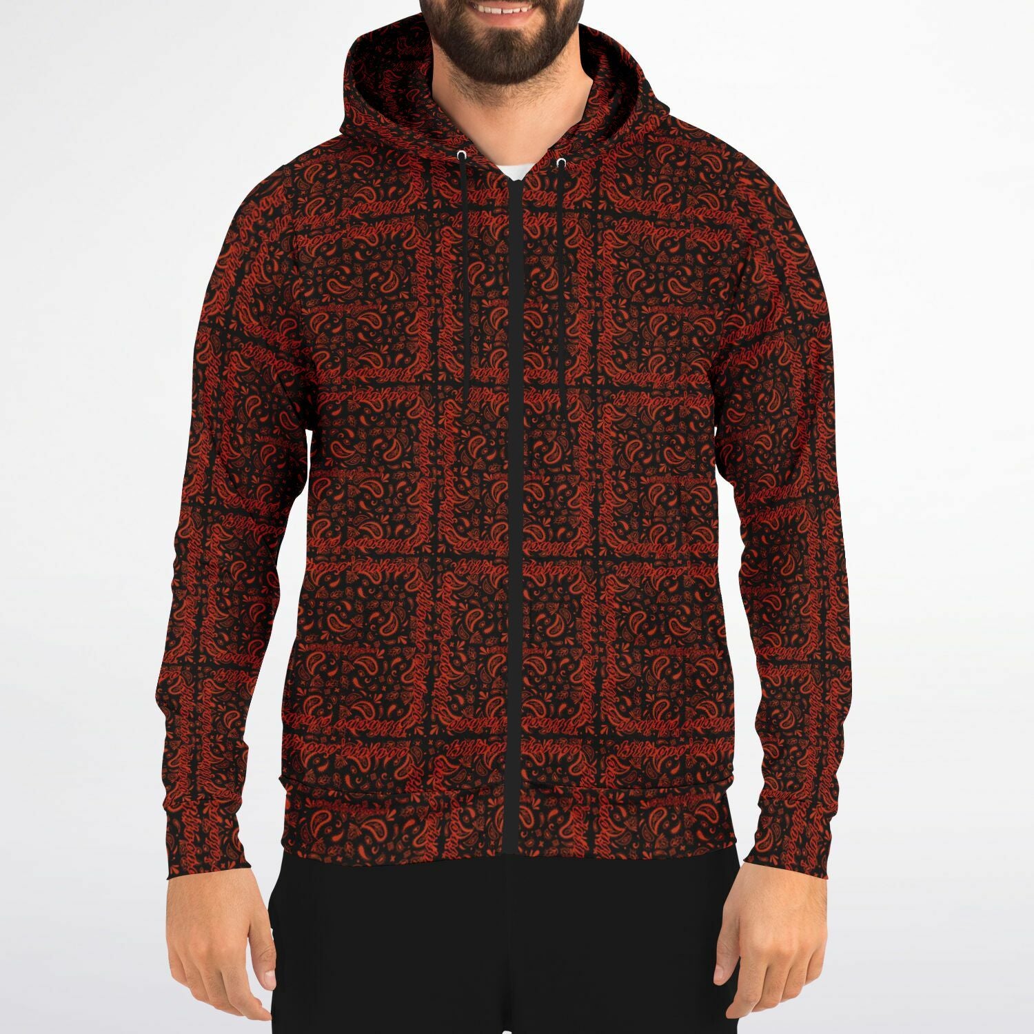 $NiieihiiNookei Athletic Zip-Up Hoodie - AOP