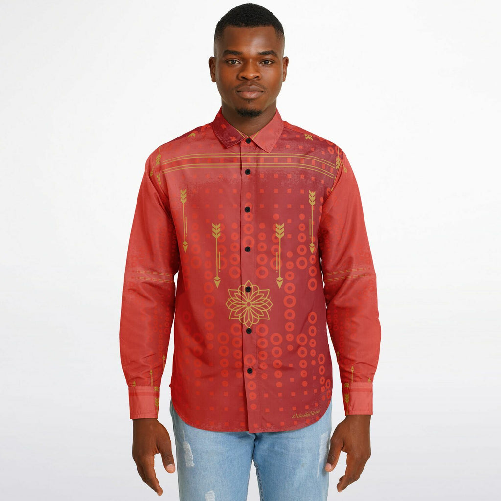 $NiieihiiNookei Long Sleeve Button Down Shirt - AOP