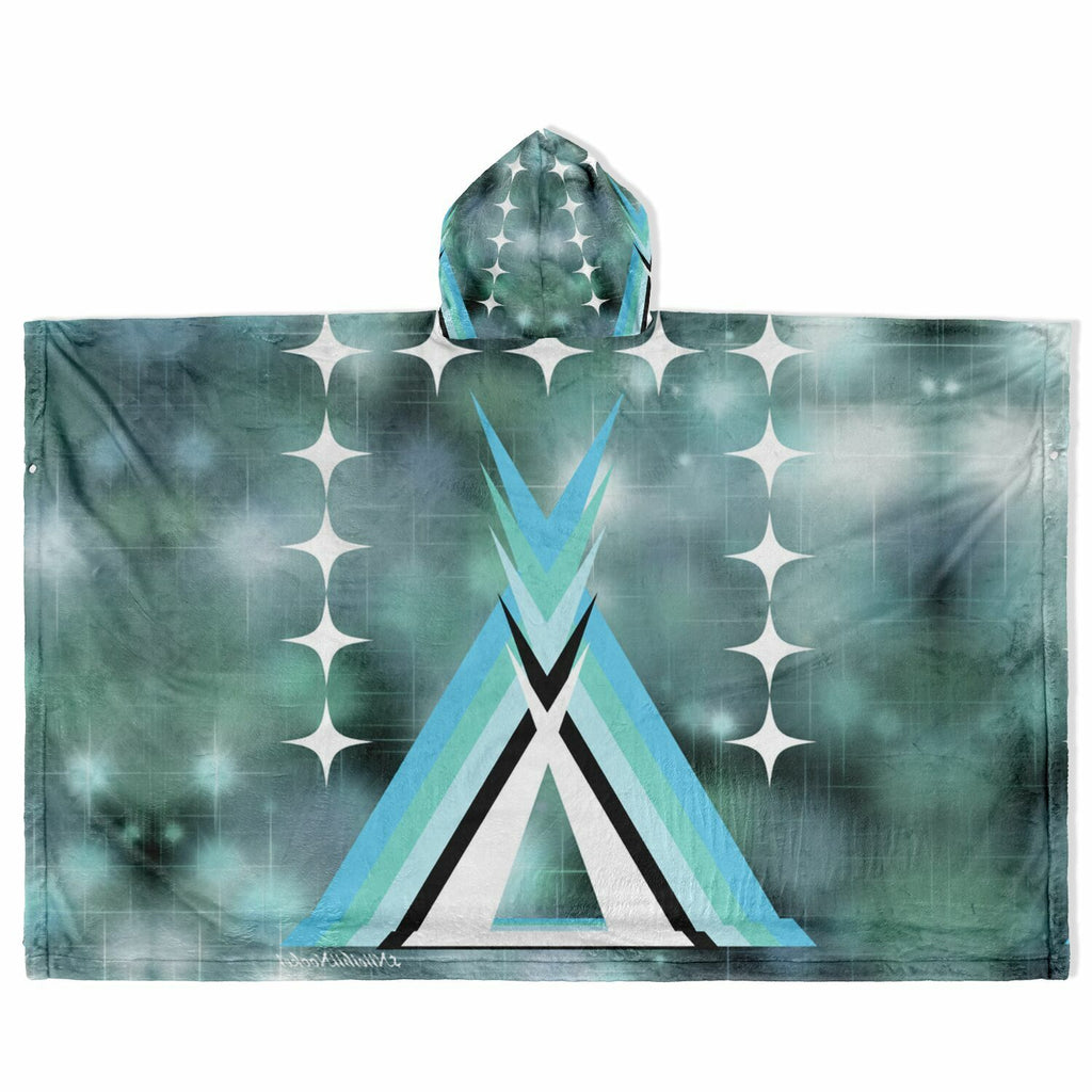 $NiieihiiNookei Flannel Blanket Poncho - AOP