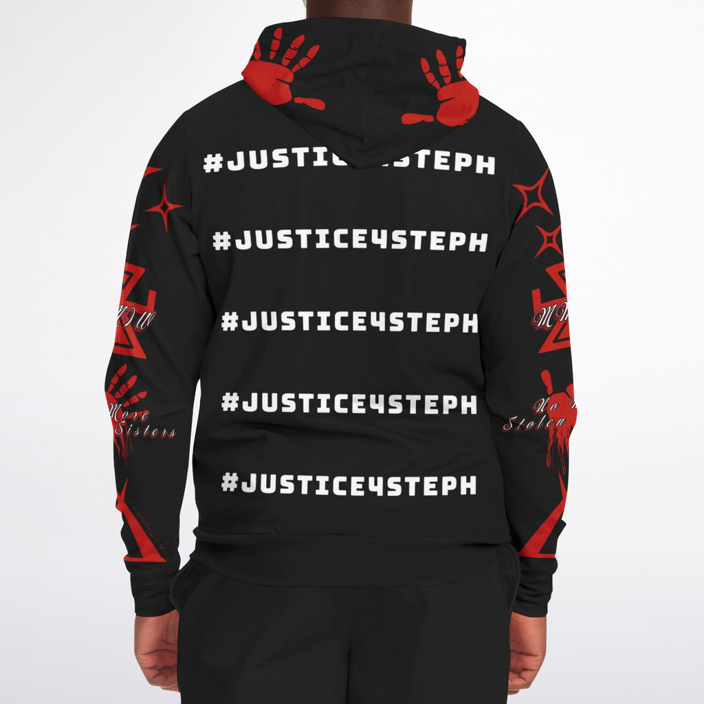 #JUSTICE4STEPH Athletic Zip-Up Hoodie - AOP