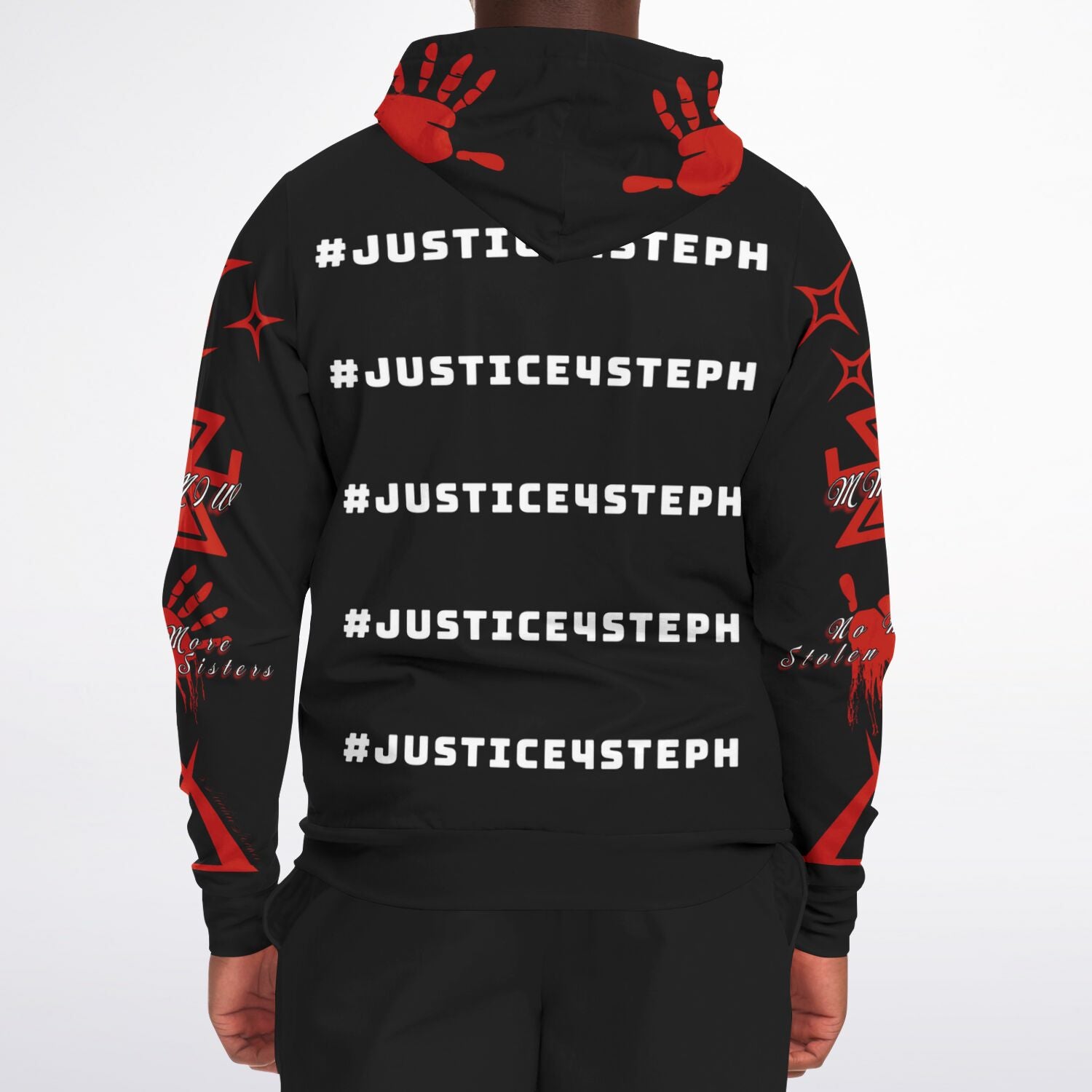 #JUSTICE4STEPH Athletic Zip-Up Hoodie - AOP