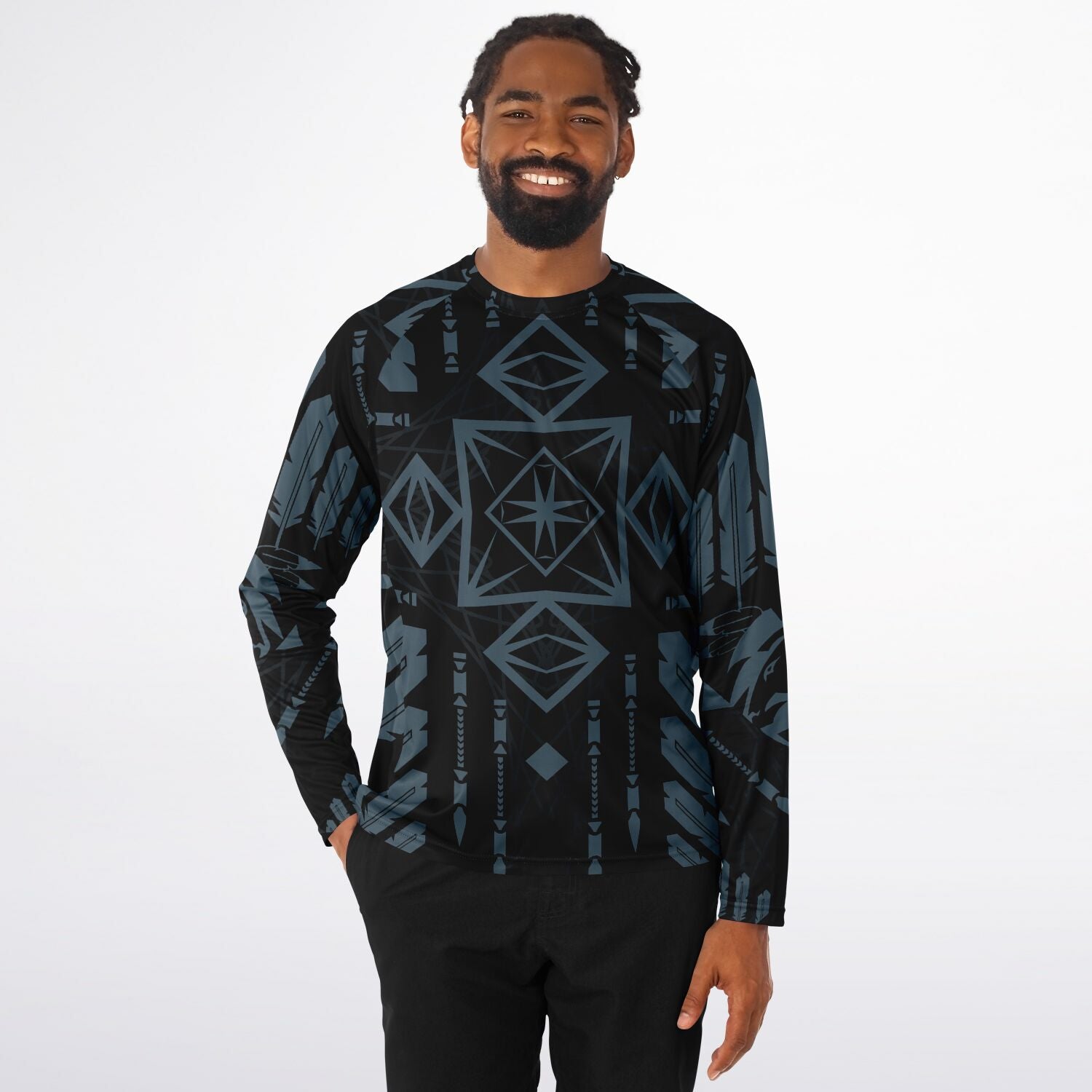 $NiieihiiNookei Men's Long Sleeve Performance Shirt - AOP