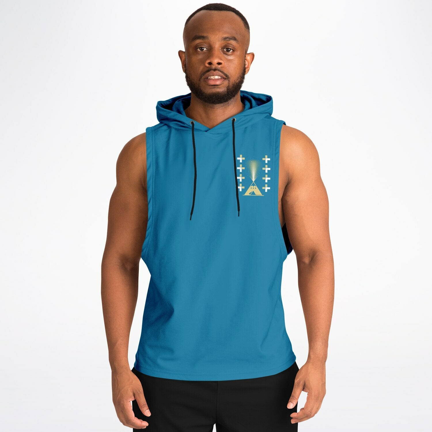 $NiieihiiNookei Athletic Drop Sleeveless Hoodie - AOP