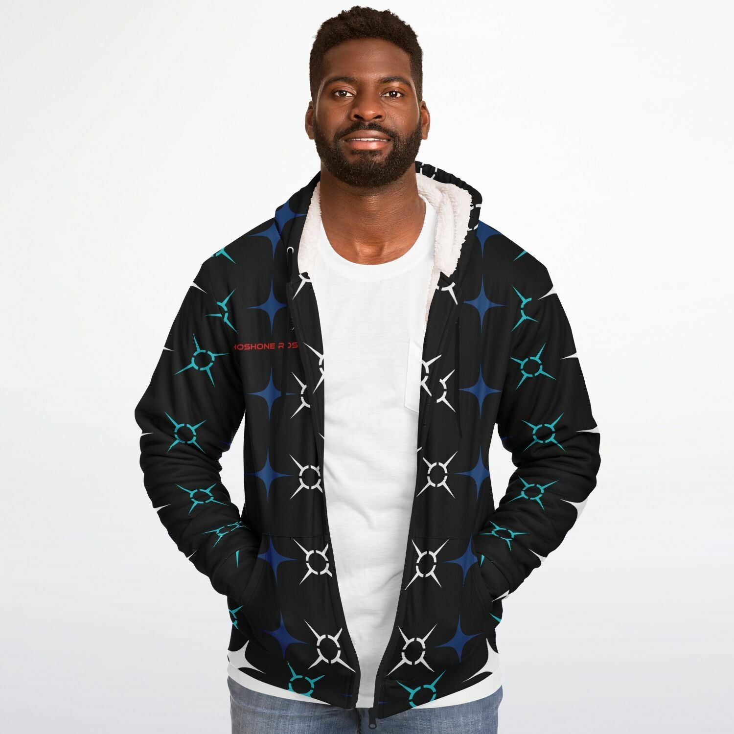 $hoshoneRose Custom Microfleece Ziphoodie - AOP