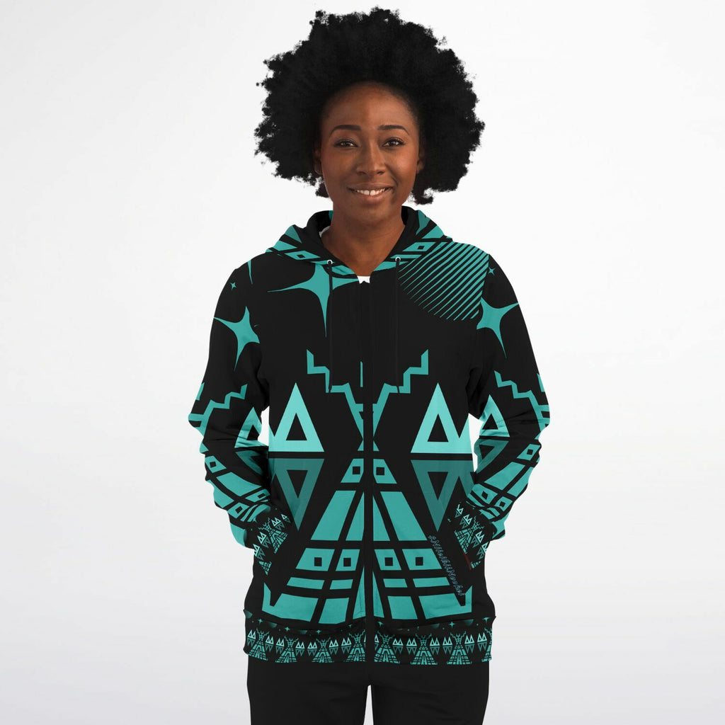 $NiieihiiNookei Fashion Zip-Up Hoodie - AOP