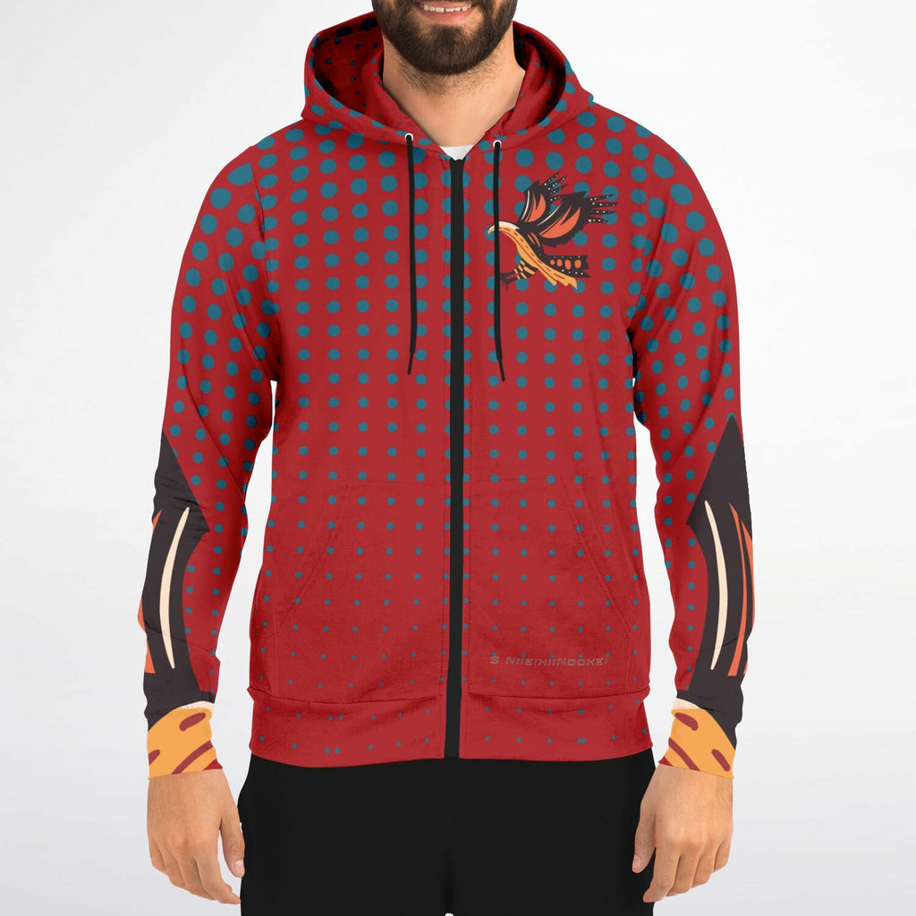$NiieihiiNookei Athletic Zip-Up Hoodie - AOP