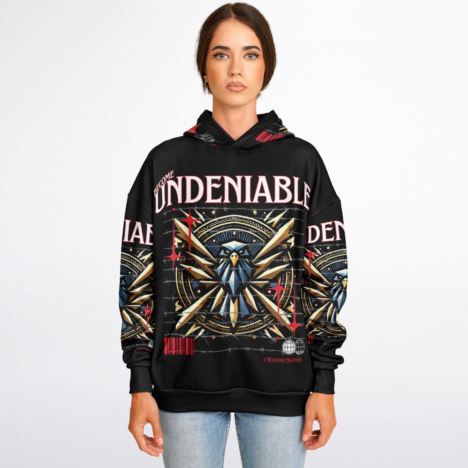 $NiieihiiNookei Heavyweight Oversized Hoodie - AOP
