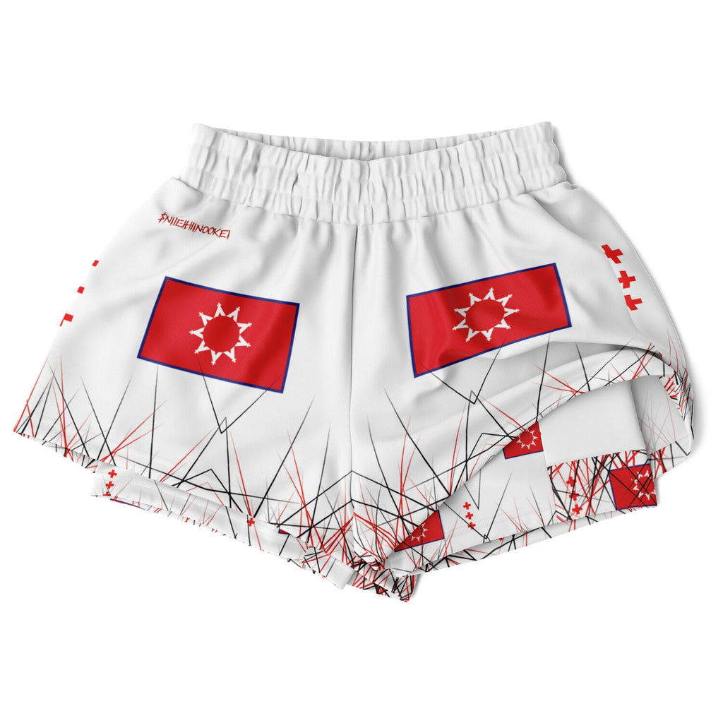 $NiieihiiNookei OST FLAG Women's 2-in-1 Shorts - AOP