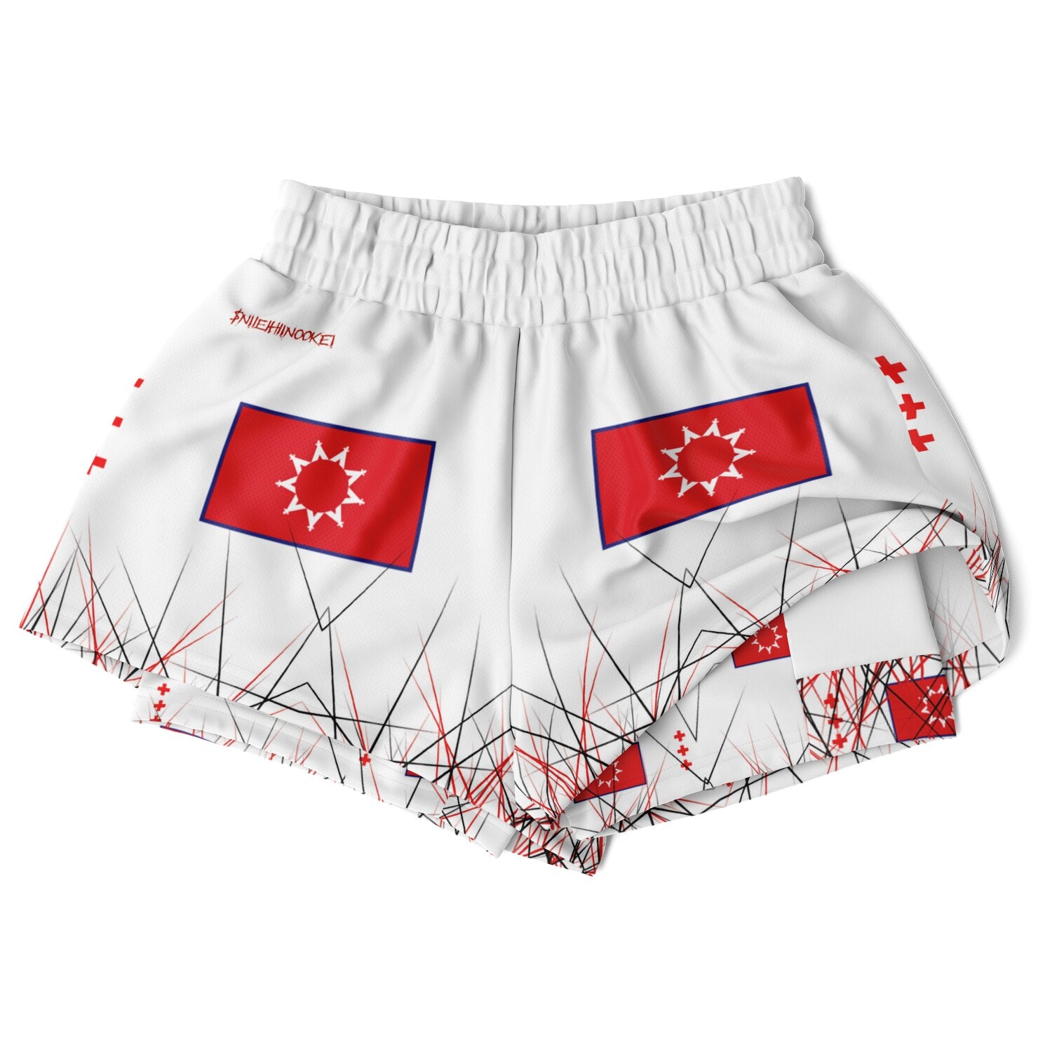 $NiieihiiNookei OST FLAG Women's 2-in-1 Shorts - AOP