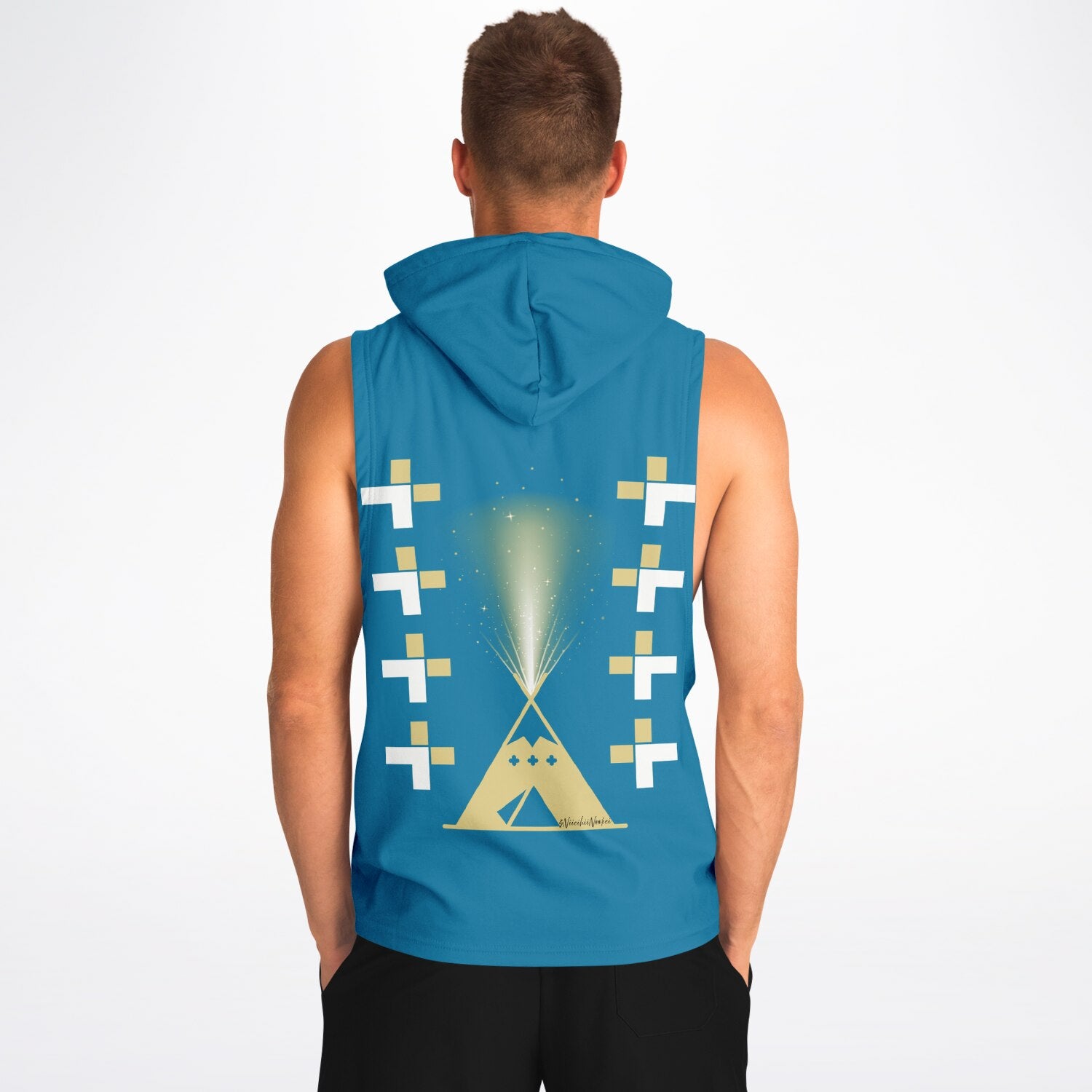 $NiieihiiNookei Athletic Drop Sleeveless Hoodie - AOP