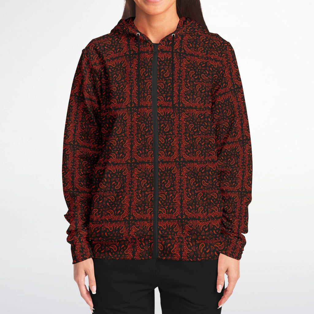 $NiieihiiNookei Athletic Zip-Up Hoodie - AOP