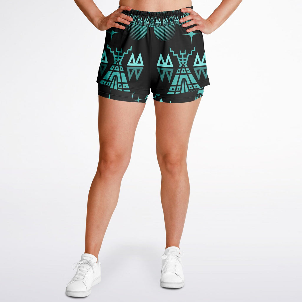 $NiieihiiNookei Women's 2-in-1 Shorts - AOP