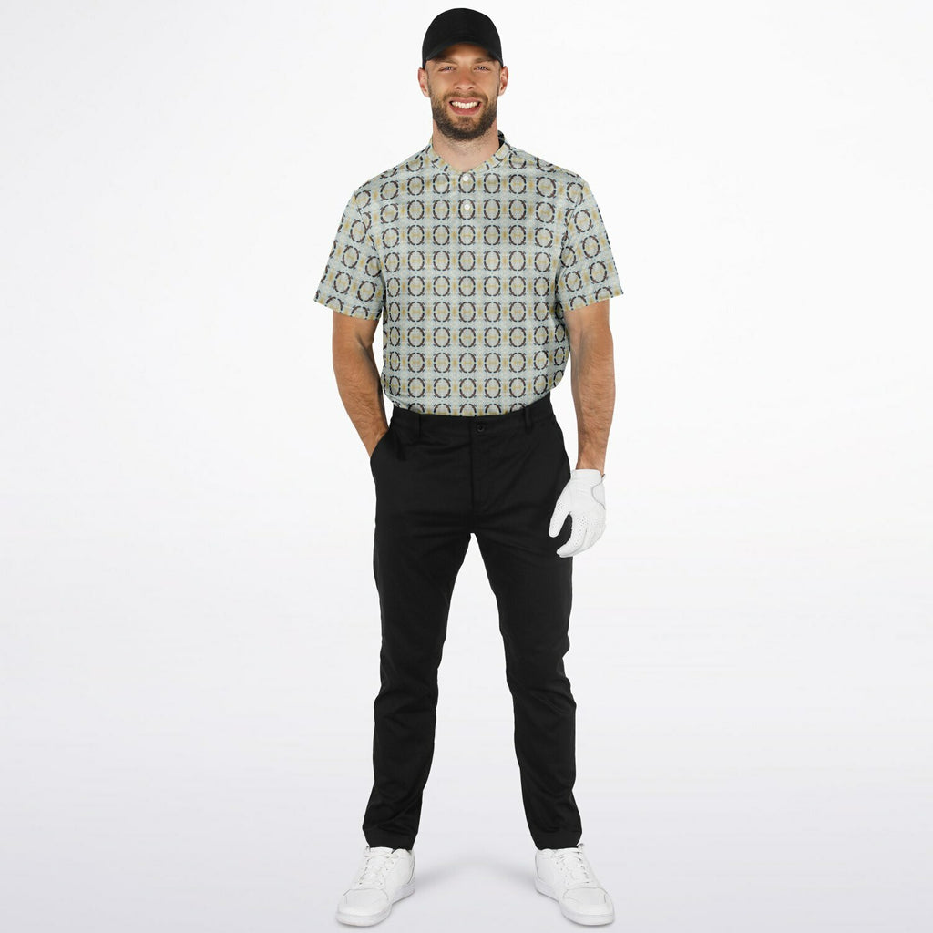 $NiieihiiNookei Blade Collar Polo Shirt - AOP