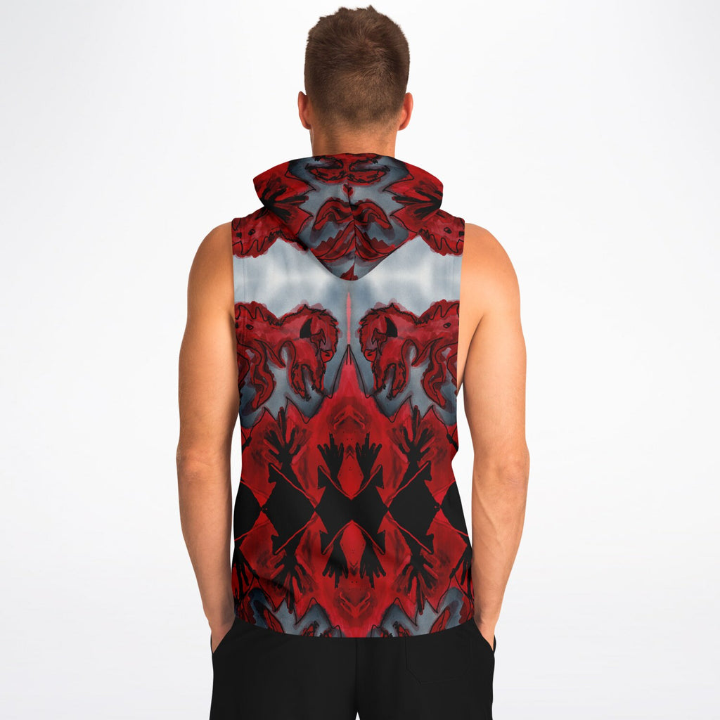 $NiieihiiNookei Athletic Drop Armhole Hoodie - AOP